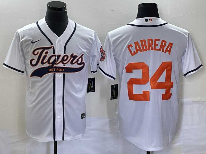 Men's Detroit Tigers #24 Miguel Cabrera White Cool Base Stitched Baseball Jersey,We sell and wholesale Men's Detroit Tigers #24 Miguel Cabrera White Cool Base Stitched Baseball Jersey on line form chian!